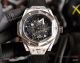 Faux Hublot Big Bang Sang Bleu II Chronograph Watches Ss White Gummy Strap (2)_th.jpg